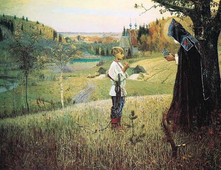 Mikhail Nesterov The Vision of the Youth Bartholomew Norge oil painting art